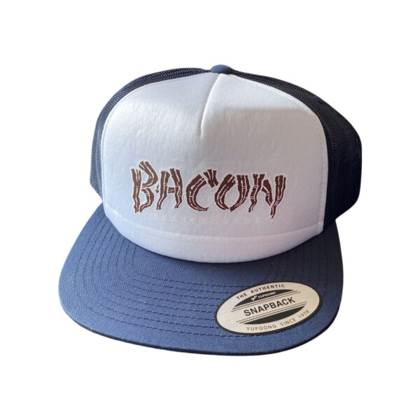 Bacon Snap Back Logo NAVY/WHITE