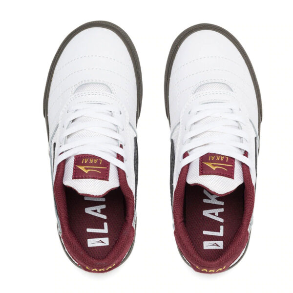 【セール】LAKAI CAMBRIDGE KIDS WHITE/GUM LEATHER - 画像 (3)