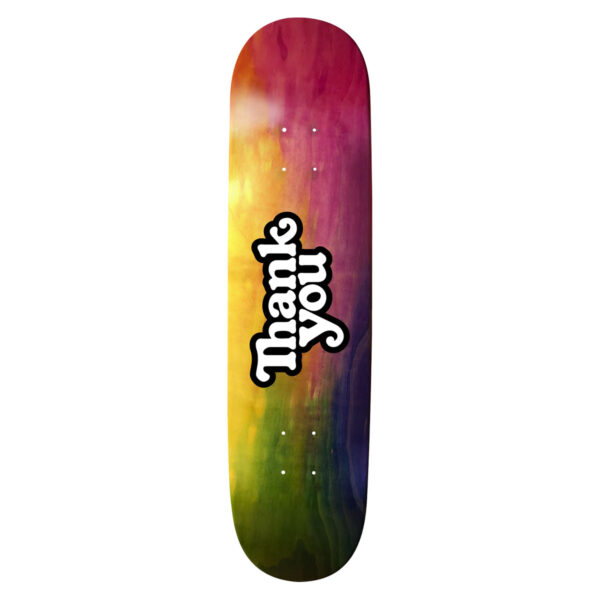THANK YOU THANK YOU TIE DYE WOODGRAIN LOGO DECK