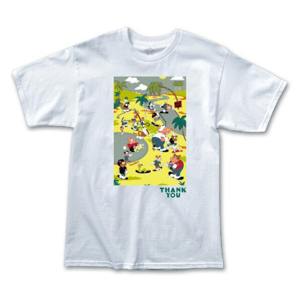 THANK YOU SKATE OASIS ANIMALS S/S TEE WHITE