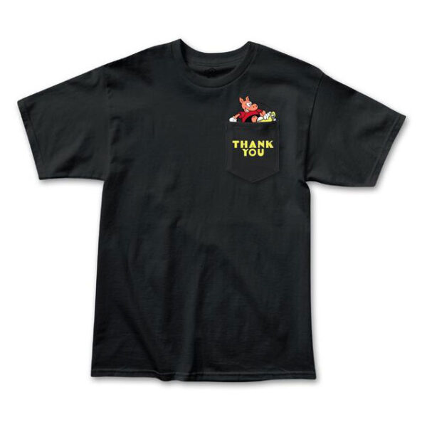THANK YOU SKATE OASIS POCKET TEE BLACK