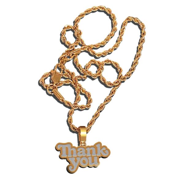 THANK YOU LOGO CHAIN GOLD