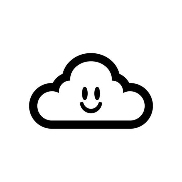 THANK YOU CLOUDY STICKER - 20 PACK WHITE
