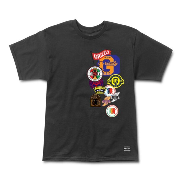 Grizzly Patchwork SS Tee BLACK