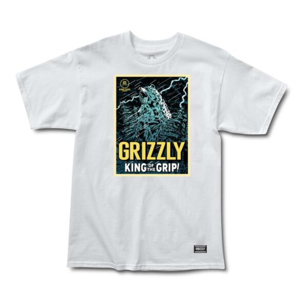 Grizzly Grizzilla Bear SS Tee WHITE