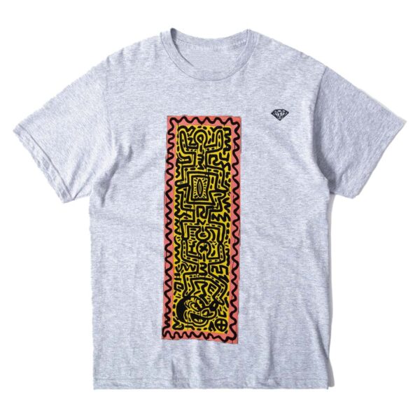 DIAMOND MICKEY MEETS HARING TEE HTH GREY