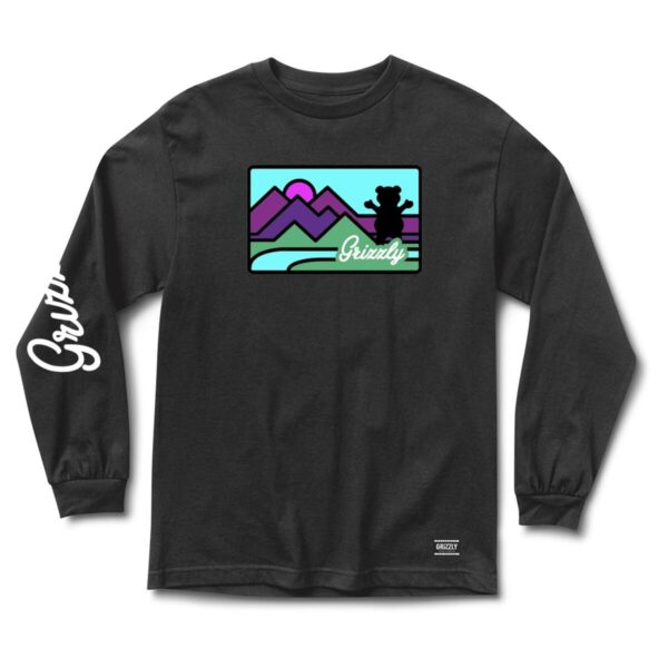 GRIZZLY YOSEMITE LS TEE BLACK