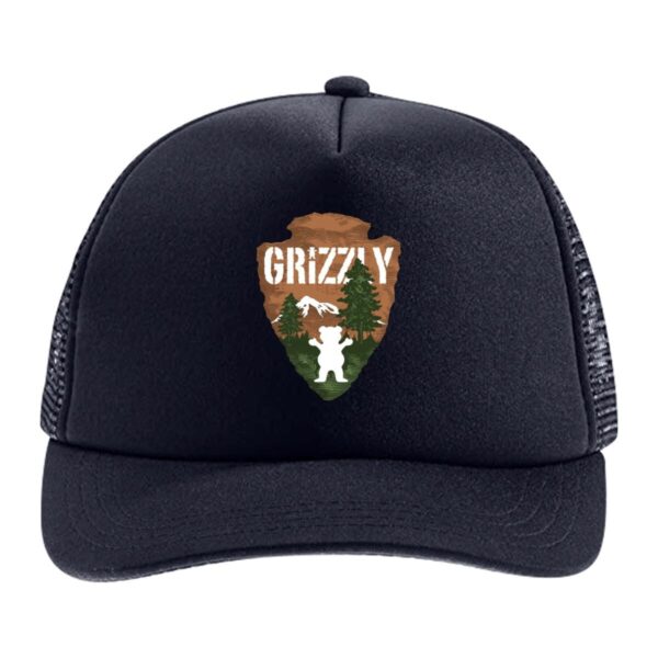 GRIZZLY NATIONAL TREASURE TRUCKER HAT NAVY