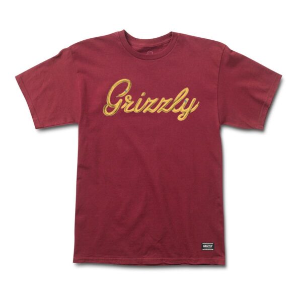 GRIZZLY BANANA PEEL SS TEE BURGUNDY