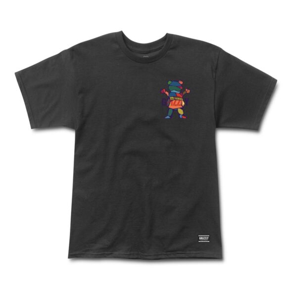 GRIZZLY STAINED GLASS OG BEAR SS TEE BLACK