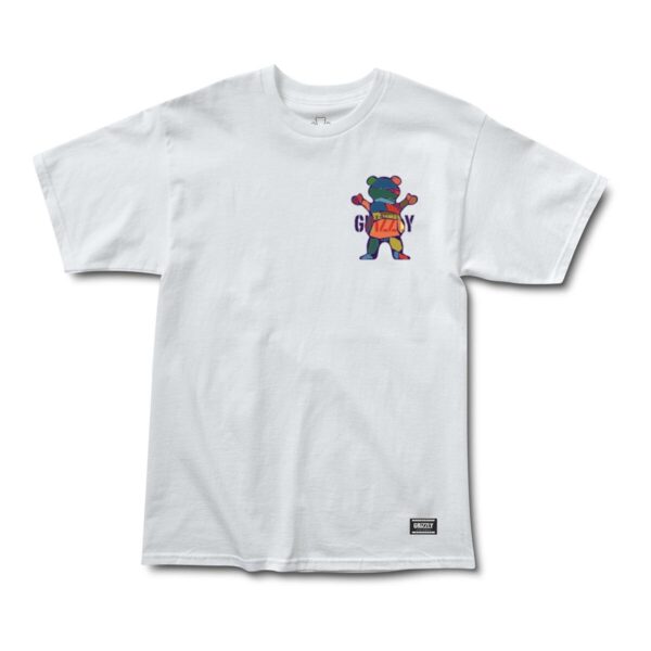 GRIZZLY STAINED GLASS OG BEAR SS TEE WHITE