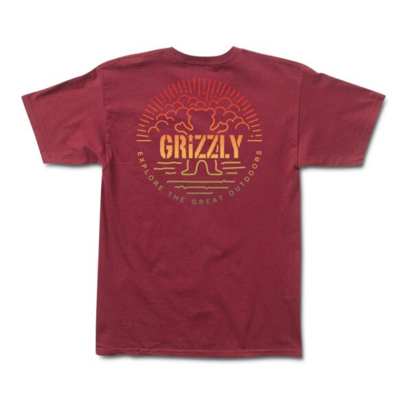 GRIZZLY POSITIVE IRATION SS TEE BURGUNDY