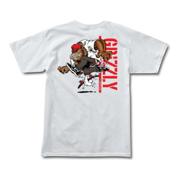 GRIZZLY ON THE LOOSE SS TEE WHITE