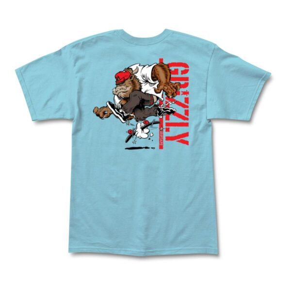 GRIZZLY ON THE LOOSE SS TEE CAROLINA BLUE