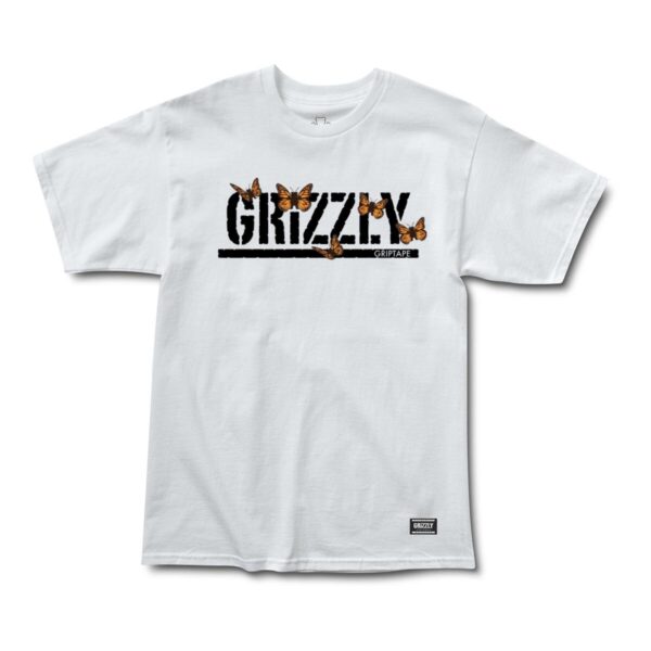 GRIZZLY MONARCH SS TEE WHITE