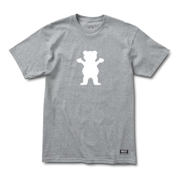 GRIZZLY OG Bear S/S Tee HEATHER/WHT