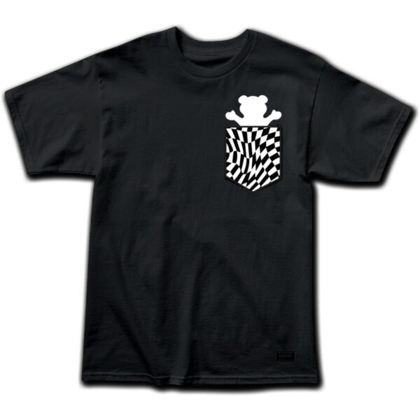 GRIZZLY Trippy Checkerboard Pkt Tee BLACK