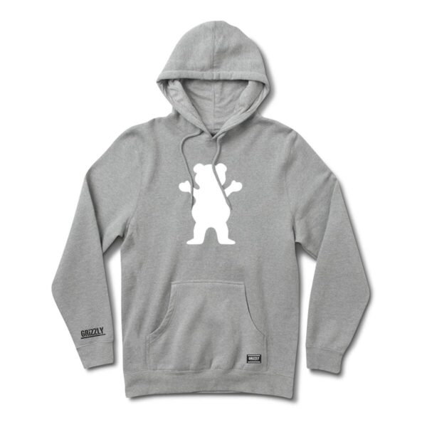GRIZZLY OG Bear Hoodie HEATHER/WHT