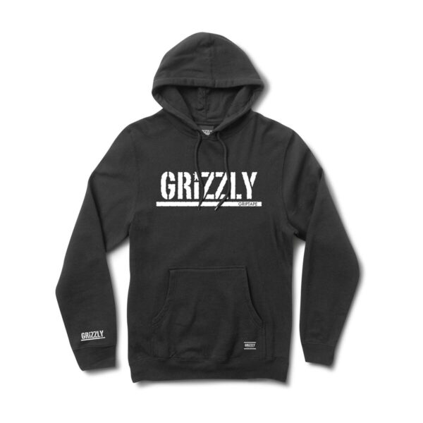 GRIZZLY OG Stamp Hoodie BLACK/ WHITE