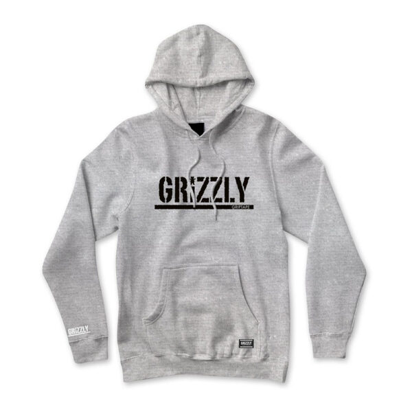 GRIZZLY OG Stamp Hoodie HEATHER GREY/ BLACK