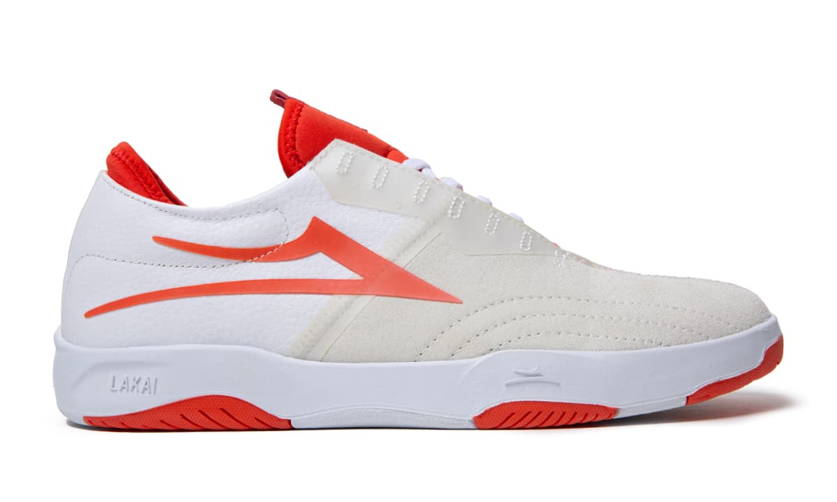 LAKAI MOD WHITE/FLAME SUEDE