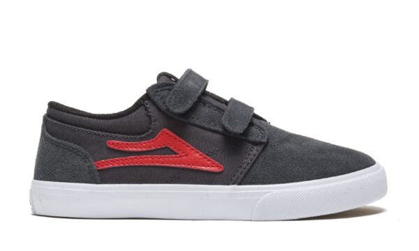 LAKAI GRIFFIN KIDS CHARCOAL/FLAME SUEDE