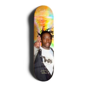 COLOR BARS P.E.A.C.E. SKATEBOARD CLEAR RAINBOW FOIL