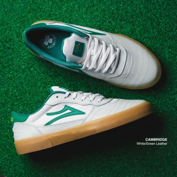 LAKAI CAMBRIDGE WHITE/GREEN LEATHER SHAMROCK LIMITED - 画像 (6)