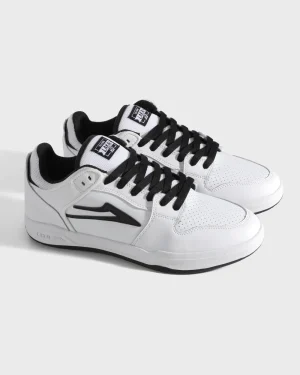 Alternative view of LAKAI TELFORD LOW WHITE/BLACK LEATHER
