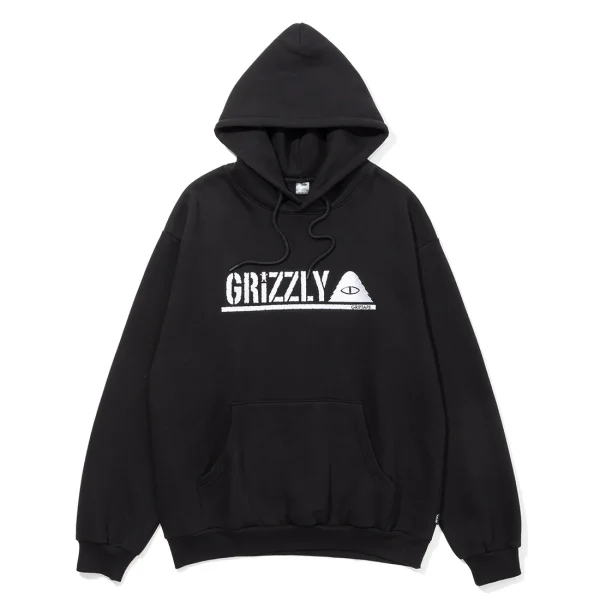 GRIZZIYxPOLER STAMP EMB HOODIE BLACK