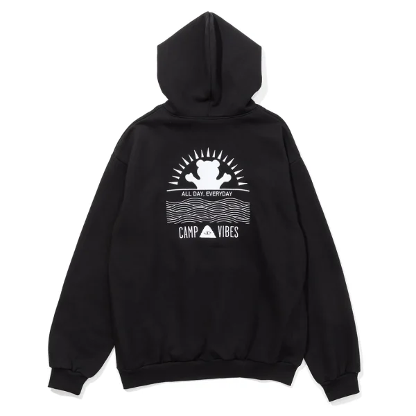 GRIZZIYxPOLER STAMP EMB HOODIE BLACK - 画像 (3)