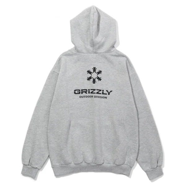 GRIZZIYxPOLER  OUTDOOR HOODIE HEATHER GREY - 画像 (3)