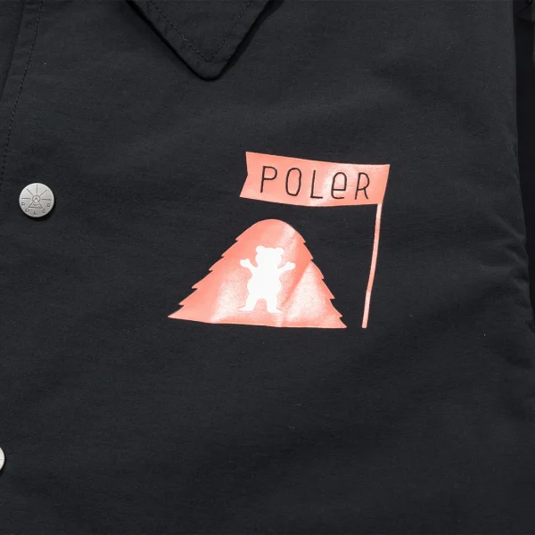 GRIZZIYxPOLER 60/40 STAMP COACH JACKET BLACK - 画像 (3)