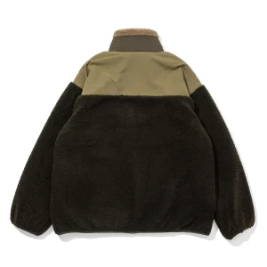Alternative view of GRIZZIYxPOLER JACQUARD SHERPA ANORAK OLIVE/BEIGE