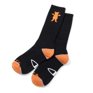 GRIZZIYxPOLER  SKATE SOCKS BLACK/ORANGE