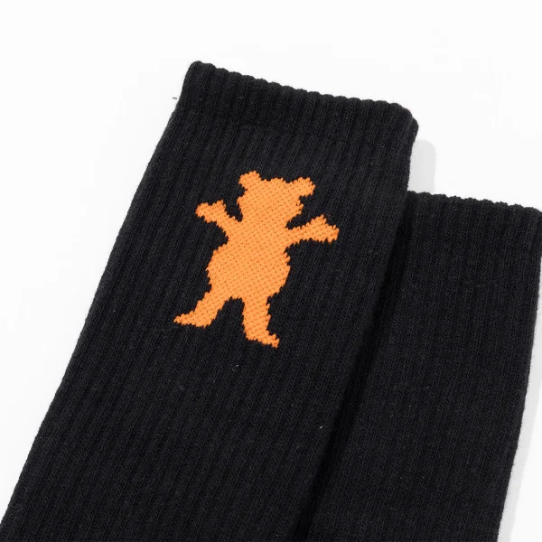 GRIZZIYxPOLER  SKATE SOCKS BLACK/ORANGE - 画像 (4)