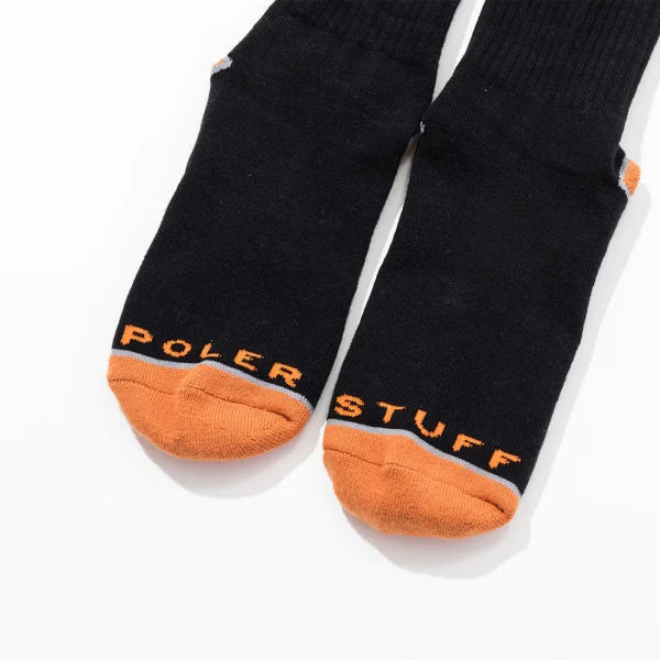 GRIZZIYxPOLER  SKATE SOCKS BLACK/ORANGE - 画像 (5)
