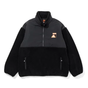 GRIZZIYxPOLER JACQUARD SHERPA ANORAK BLACK