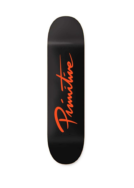 PRIMITIVE NUEVO SCRIPT CORE BLACK/ORANGE