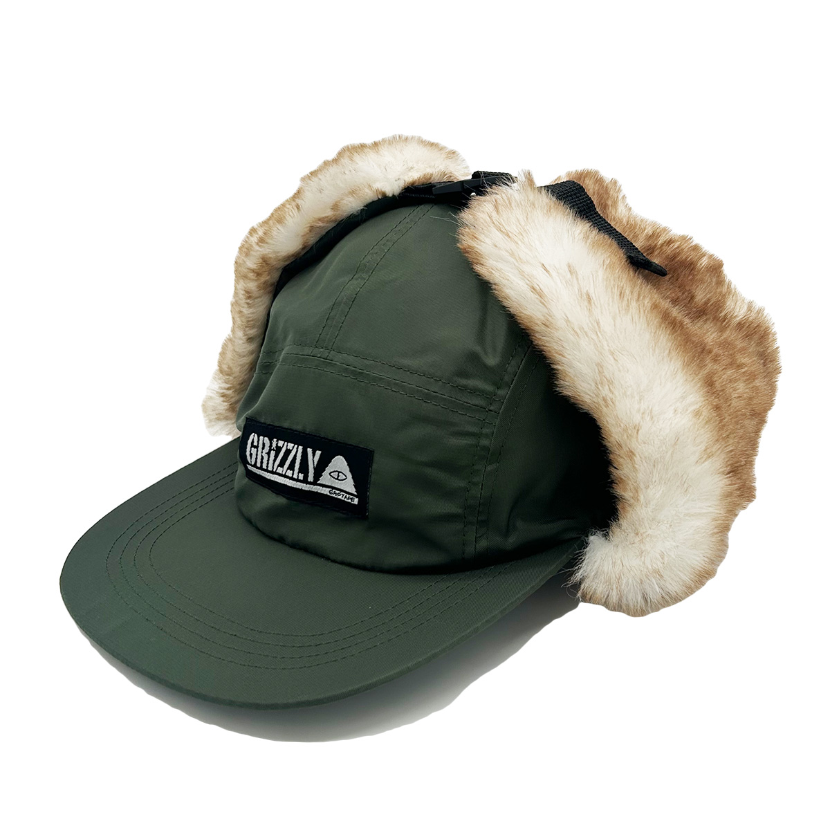 GRIZZIYxPOLER STAMP EARFLAP CAP KHAKI
