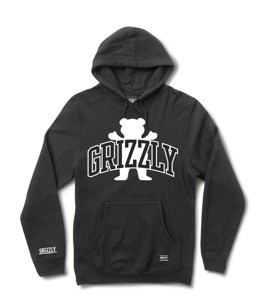 GRIZZLY STAMP BEAR HOOD BLACK