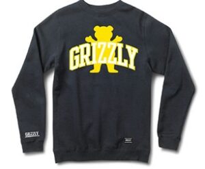 GRIZZLY STAMP BEAR CREW NAVY YELLOW