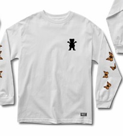Alternative view of GRIZZLY MONARCH LS TEE WHITE