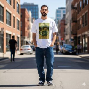 Alternative view of BACON×BROFANGST TEE WHITE