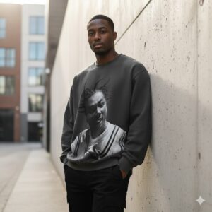 Alternative view of COLOR BARS SHAOLIN CREWNECK ASPHLT