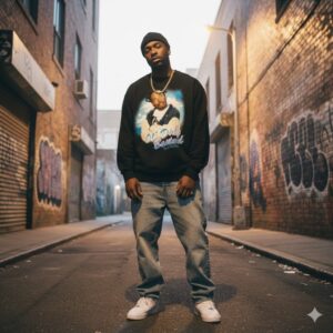 Alternative view of COLOR BARS ODB AIRBRUSH CREWNECK BLACK