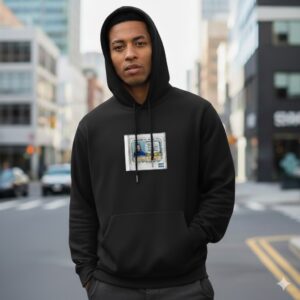 Alternative view of COLOR BARS CD HOODIE BLACK