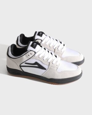 Alternative view of LAKAI TELFORD LOW WHITE SUEDE CORDURA BLACK