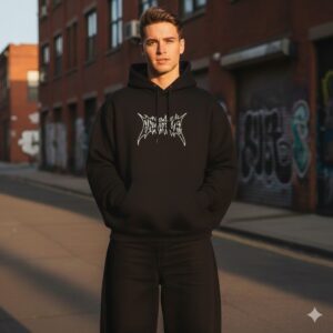 Alternative view of PRIMITIVE THREAT HOOD BLACK