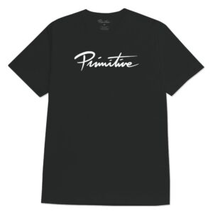 PRIMITIVE NUEVO SCRIPT HW TEE BLACK